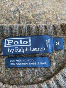 Vintage Polo Ralph Lauren Olive Cable Knit Sweater