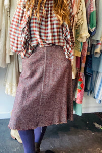 Sibel Saral Tweed Wool Skirt