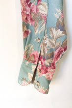 Vintage Banana Republic Teal Floral Blouse