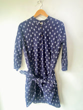 Ulla Johnson Navy Batik Print Tie Dress