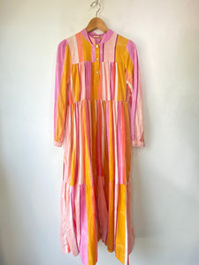 Matta Pink Orange Striped Dress The Curatorial Dept