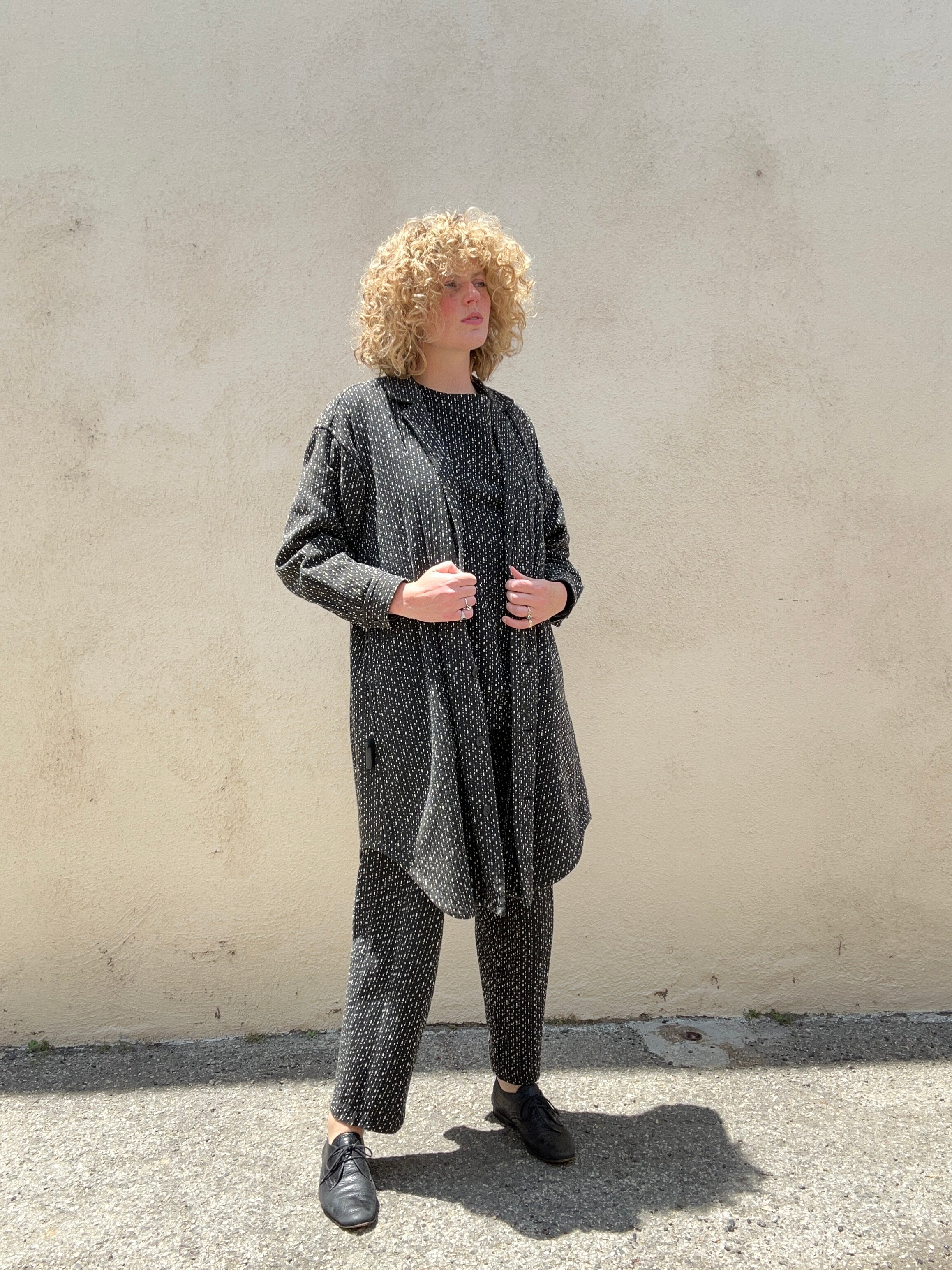 Vintage Issey Miyake Black and White Pattern Three-Piece Set – The