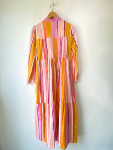 Matta Pink & Orange Striped Dress