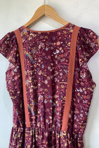 Ulla Johnson Maroon Floral Midi Dress 10