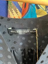 Vintage Balenciaga Black Polka Dot Silk Dress