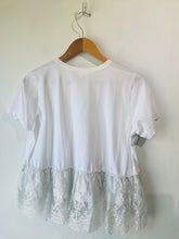 Comme des Garcons Noir Kei Ninomiya White Lace Peplum Top