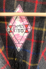 James Kidd Plaid Wool Coat with Woven Sleeves