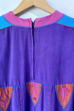 Vintage Josefa Purple Aqua Patch Dress