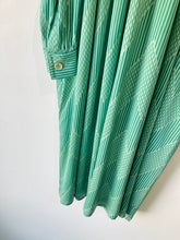 Issey Miyake 1 to 3 Green Pattern Long Sleeve Mini Dress