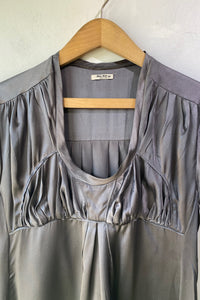 Vintage Miu Miu Grey Silk Dress