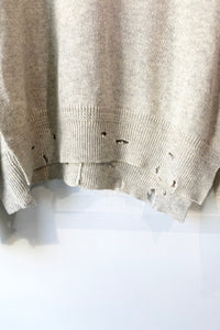 Etoile Isabel Marant Grey Destroyed Sweater