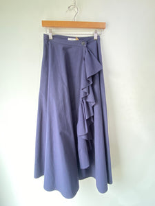 Tome Navy Ruffle Maxi Skirt