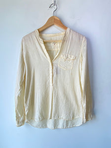 Hartford Cream Silk Heart Print Top