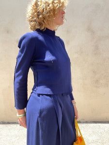 Issey Miyake A-POC Royal Blue Knit Pantsuit