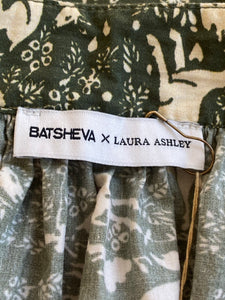 Batsheva x Laura Ashley Green "Abercastle" Skirt