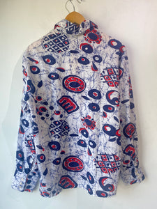 Vintage 70s Permanent Press Blue & Red Shirt