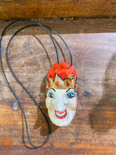 Vintage Ceramic Jester Necklace