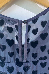 Marc by Marc Jacobs Black Velvet Heart Dress