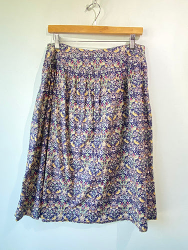 Strawberry Thief Navy Liberty Print Skirt