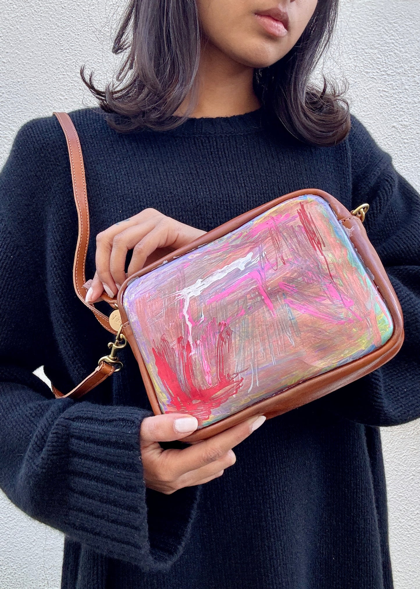 Creative Growth Clare V. Purse Hand Painted by Lauren Dare - The Curatorial Dept.