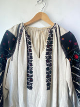 Vintage Cream & Black Embroidered Dress