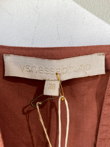 Vanessa Bruno Maroon Color Block Top