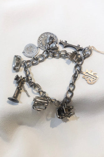 Vintage Bell Sterling Charm Bracelet