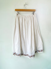 Vintage White Cross Stitch Skirt