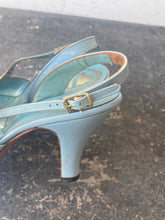 Vintage Amano Light Blue Sandal Heels Sz 7