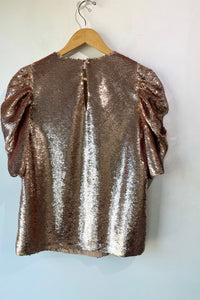 Ulla Johnson Blush Sequin Blouse sz 8