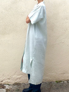 Ilana Kohn Mint Linen Shirt Dress