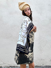 Black and White Coins and Chains Scarf