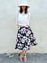 Marni Black Floral Quilted Circle Skirt
