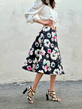 Marni Black Floral Quilted Circle Skirt