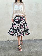 Marni Black Floral Quilted Circle Skirt