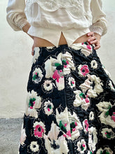 Marni Black Floral Quilted Circle Skirt