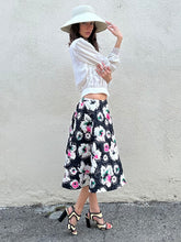 Marni Black Floral Quilted Circle Skirt