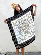 Black and White Coins and Chains Scarf