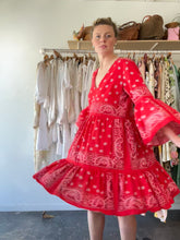 Madame Pauline Vintage Red Bandana Dress