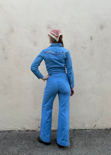 Vintage Western Powder Blue Corduroy Leisure Suit