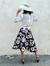 Marni Black Floral Quilted Circle Skirt