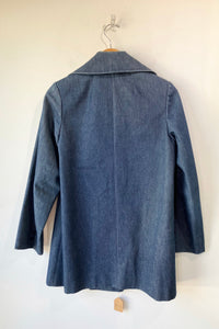 I Magnin Ethel Pear for One Up Denim Peacoat