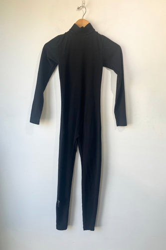 No Label Black Cotton Catsuit