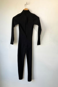 No Label Black Cotton Catsuit