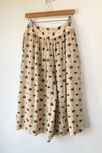 Vintage Carole Little Cream Floral Gauchos