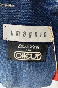 I Magnin Ethel Pear for One Up Denim Peacoat