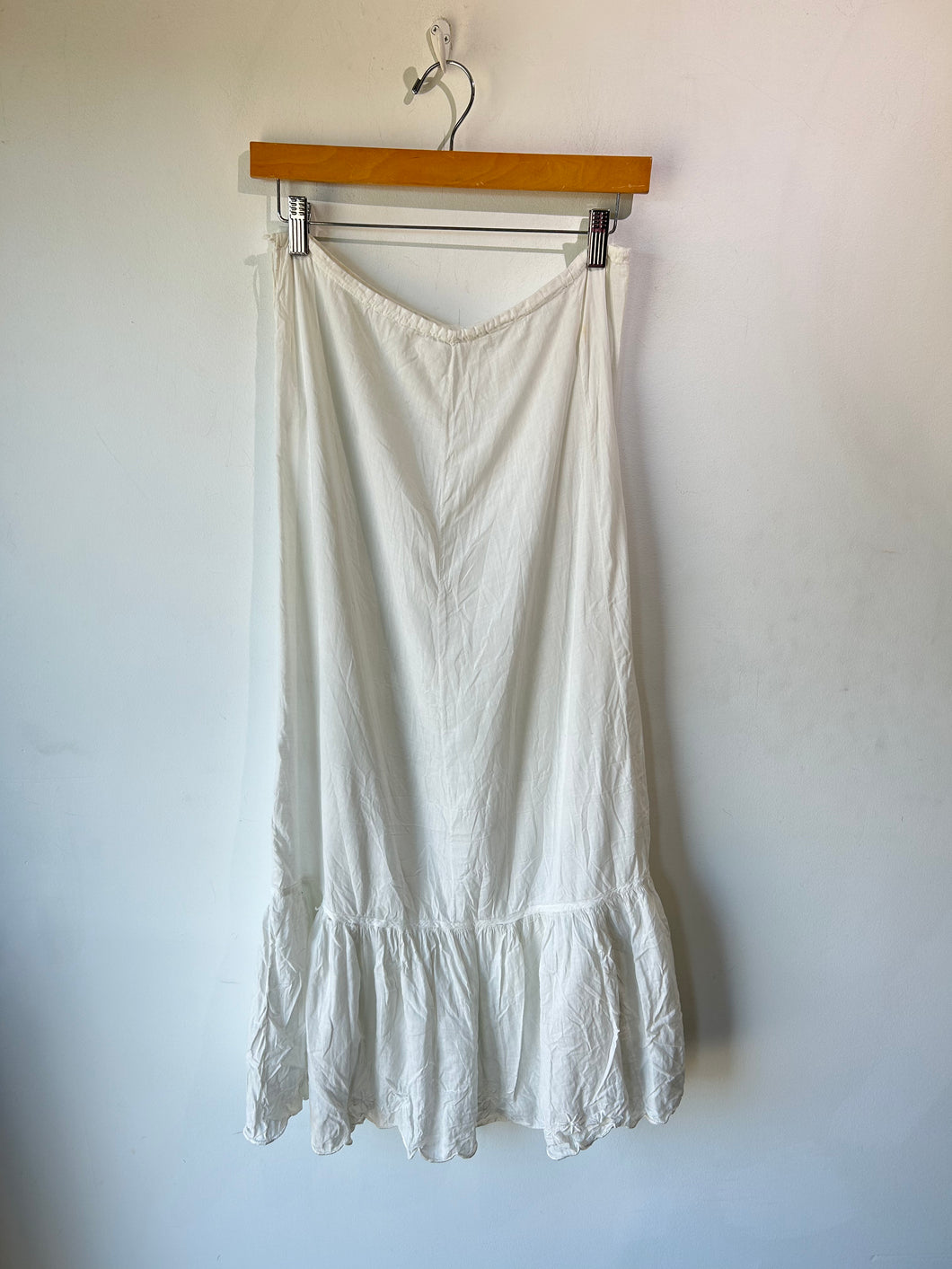 Vintage Victorian White Maxi Skirt