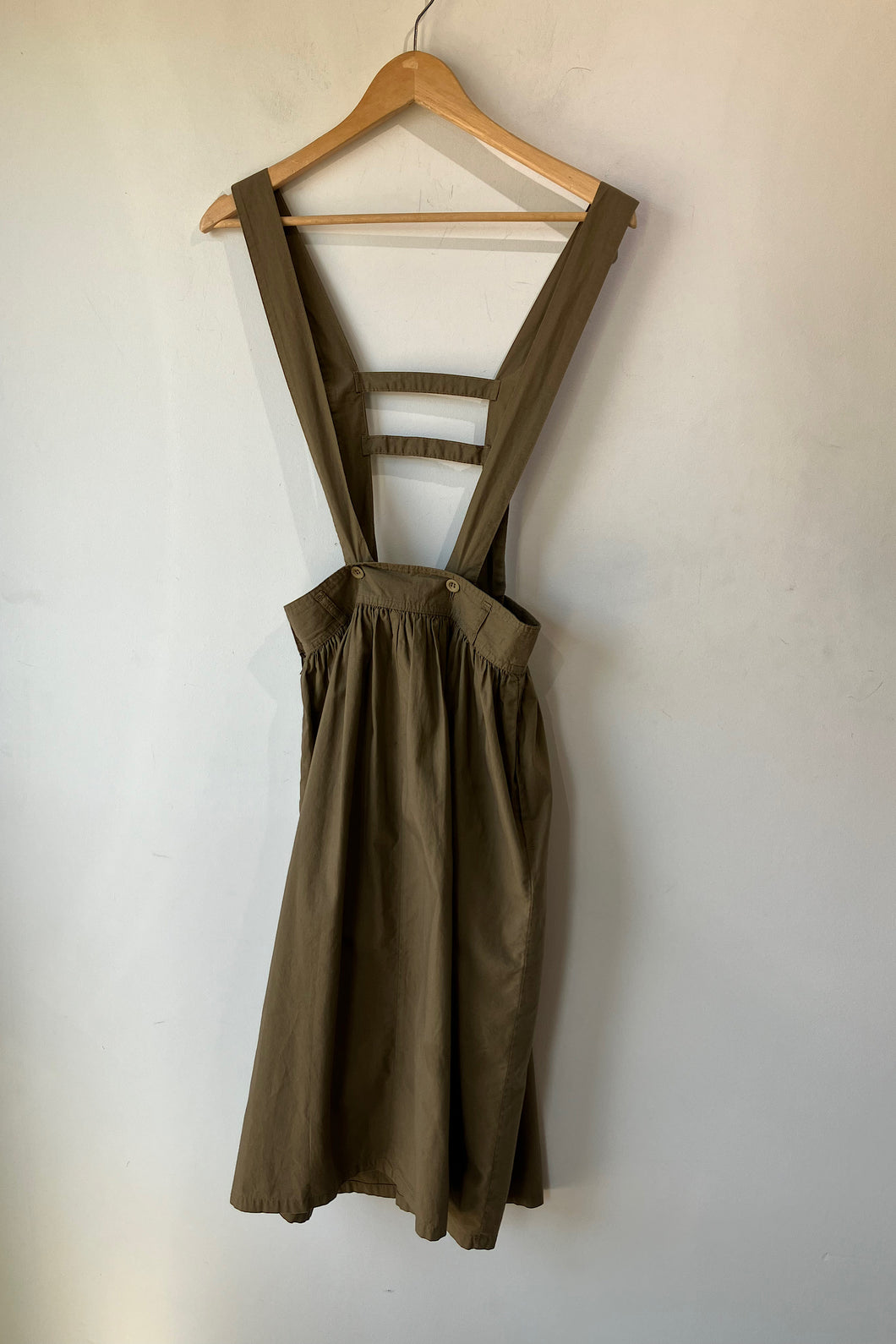 Vintage Benetton Brown Suspender Skirt