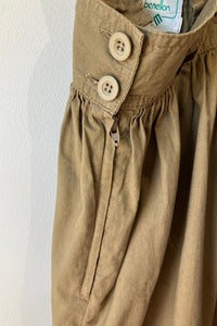 Vintage Benetton Brown Suspender Skirt