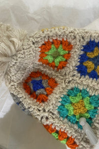 Multi Color Granny Square Crochet Hat